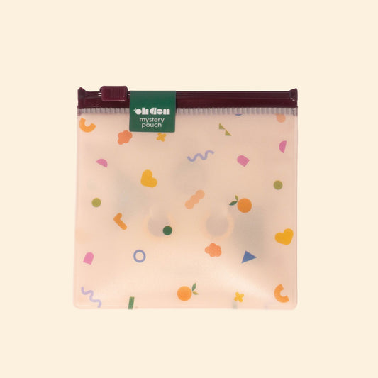 Mystery Pouch Color Diamonds Huggie Hoop Earrings