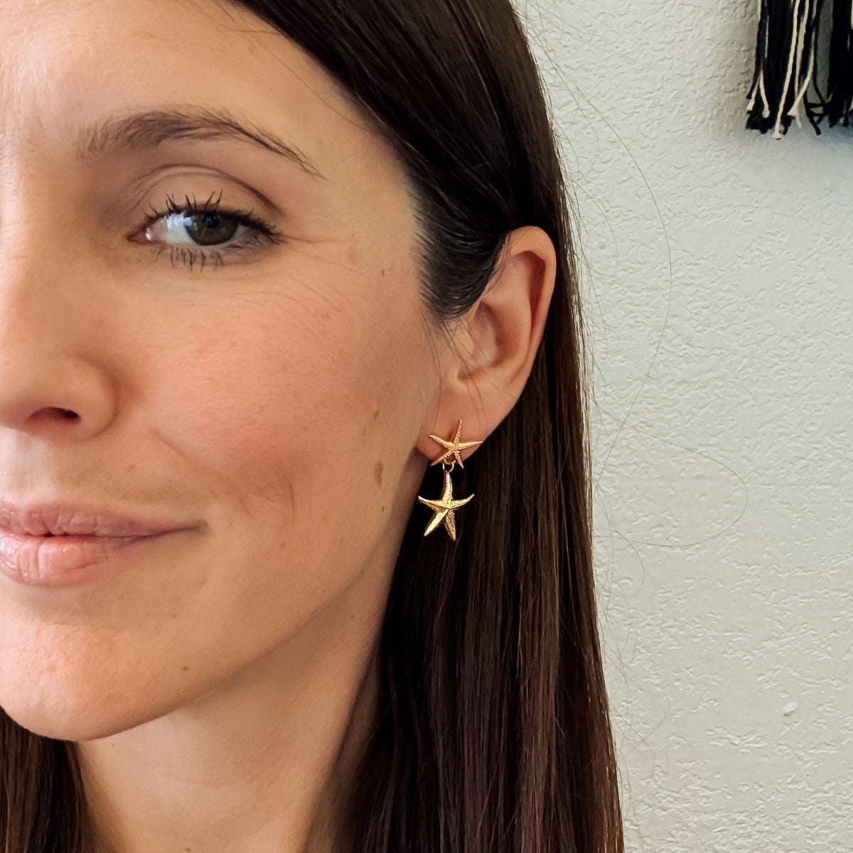 Starfish Dangle Stud Earrings
