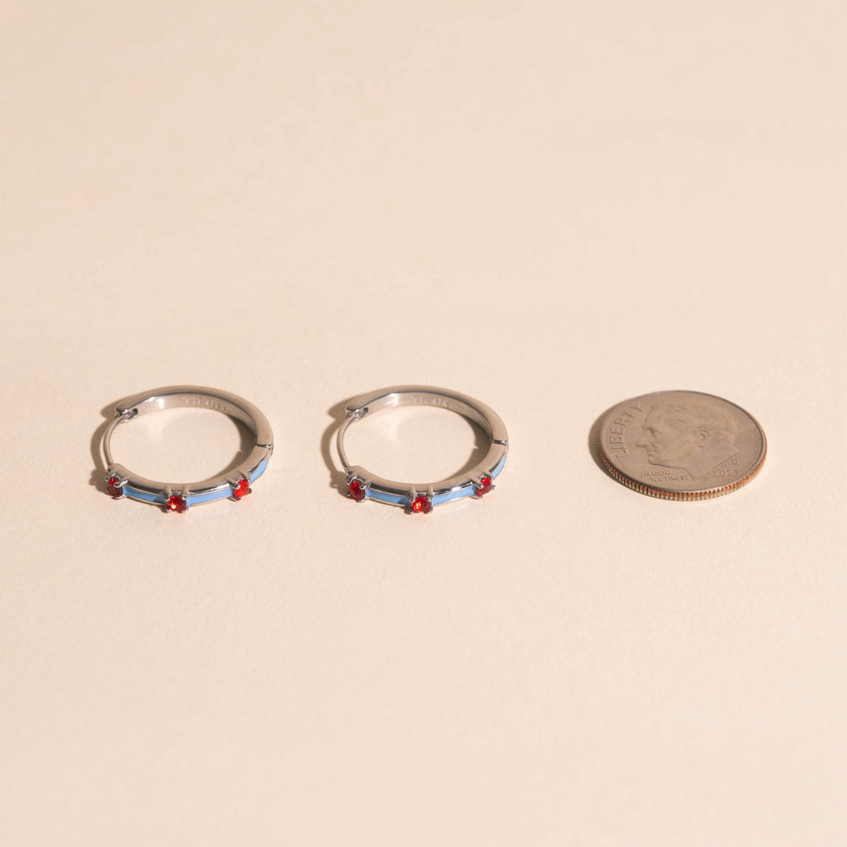 Desert Rose Huggie Hoop Earrings