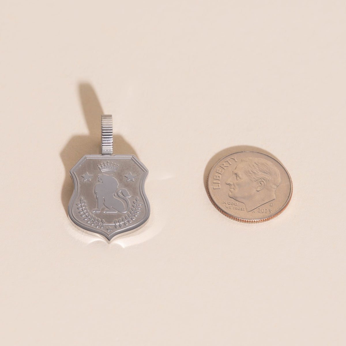Lion Shield Necklace Charm