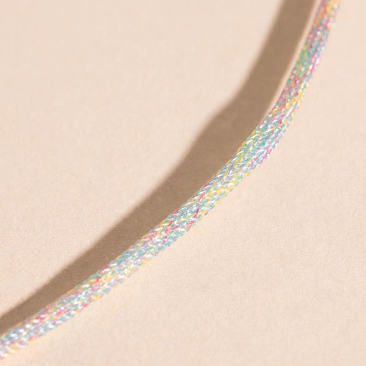 Neon Rainbow Cord Necklace (18")