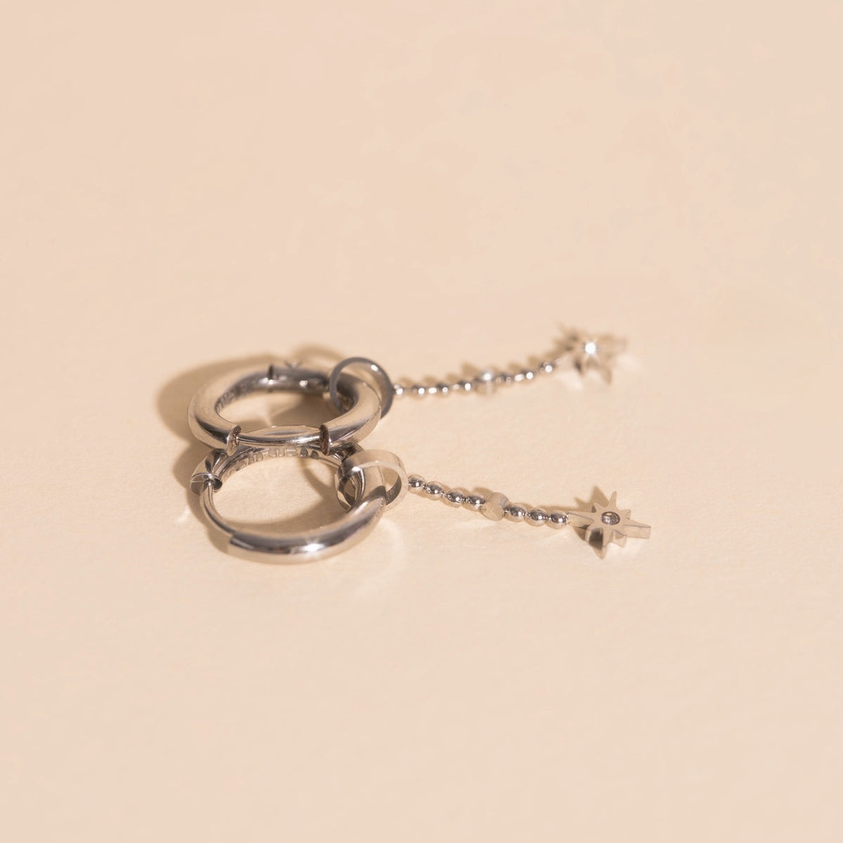Dangle Starburst Huggie Hoop Charms