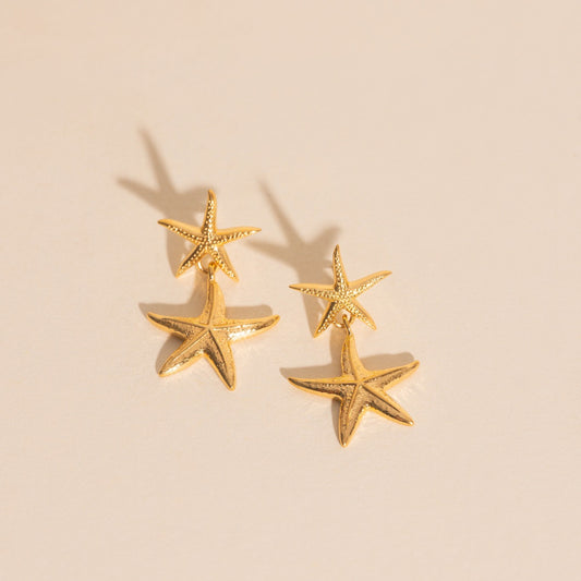 Starfish Dangle Stud Earrings