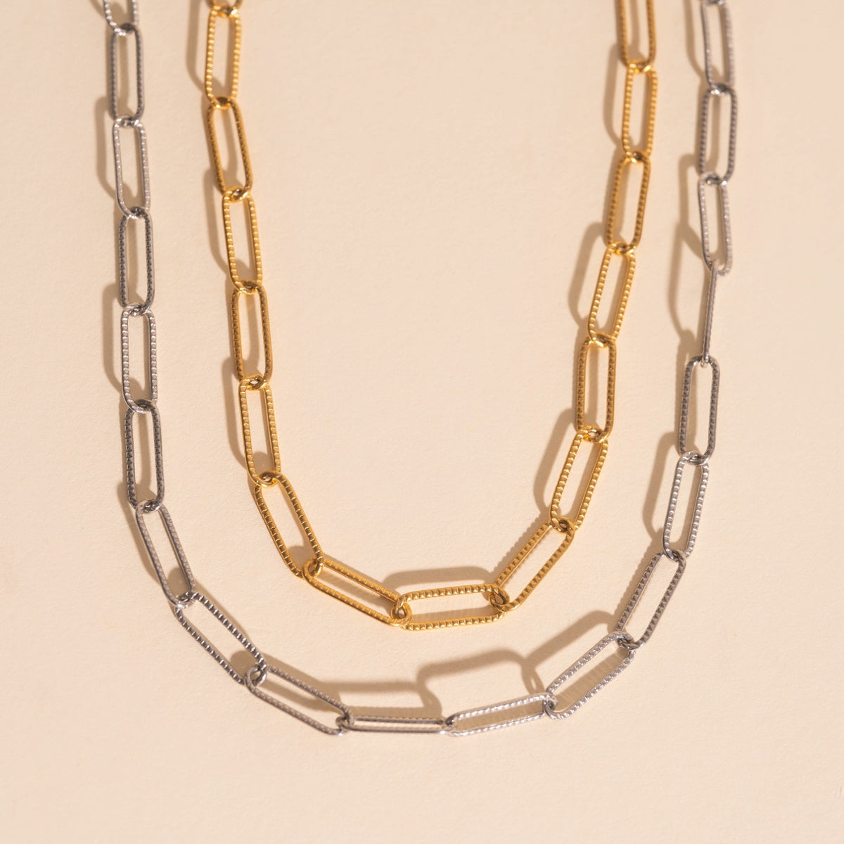 Textured Paperclip Necklace