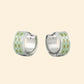 Mystery Pouch Color Diamonds Huggie Hoop Earrings