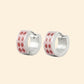 Mystery Pouch Color Diamonds Huggie Hoop Earrings