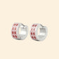 Mystery Pouch Color Diamonds Huggie Hoop Earrings