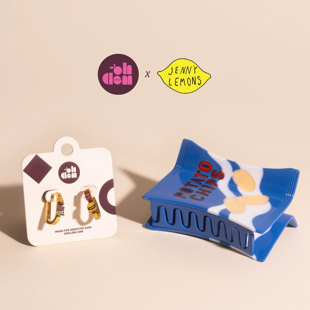Cookout Food 3D Huggie Hoop Earrings