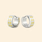 Mystery Pouch Color Diamonds Huggie Hoop Earrings
