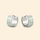 Mystery Pouch Color Diamonds Huggie Hoop Earrings