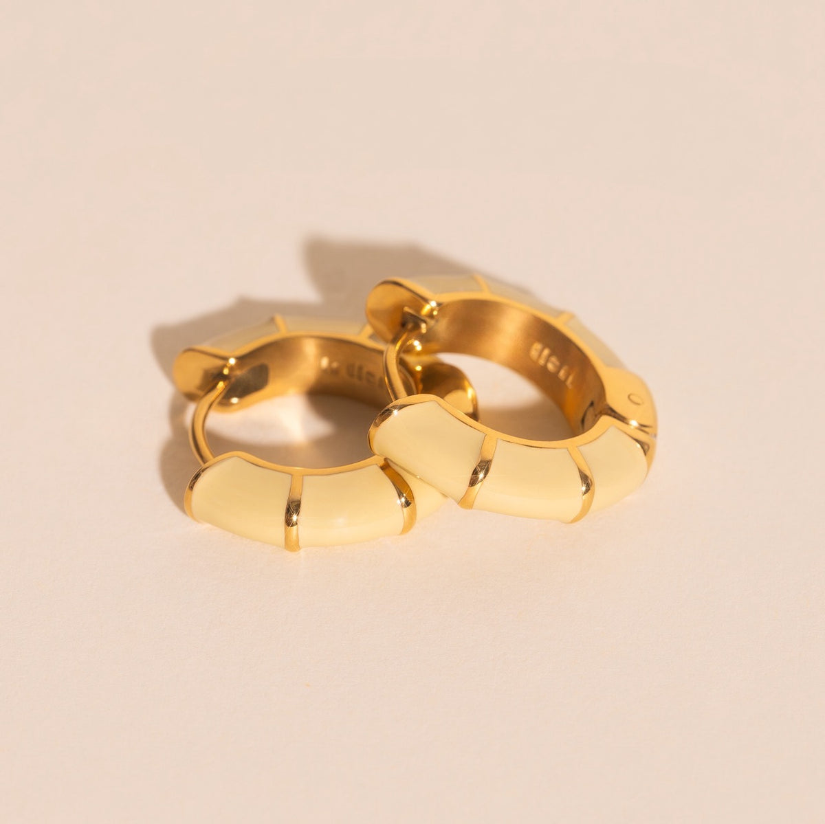 Color Block Huggie Hoop Earrings