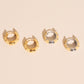 Color Block Huggie Hoop Earrings