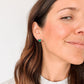 Emerald Heart Stud Earrings