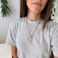 Crystal Rectangle Necklace Charm Clasp (30mm)