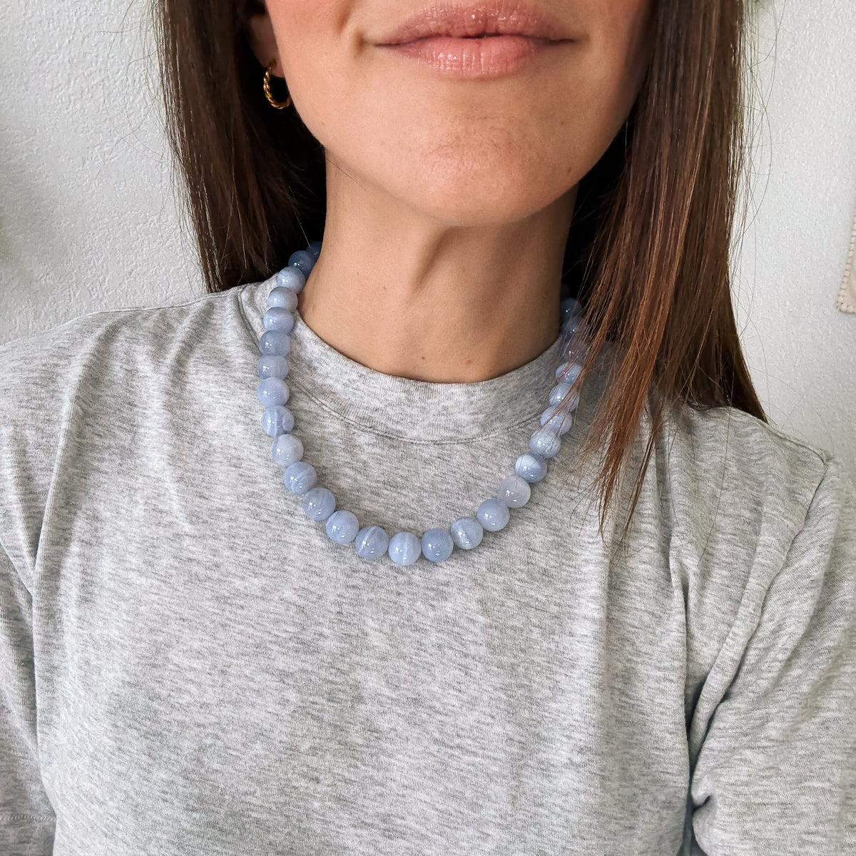 Blue Gumball Necklace (18")