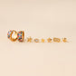 Checkered Super Chunky Huggie Hoop Earrings