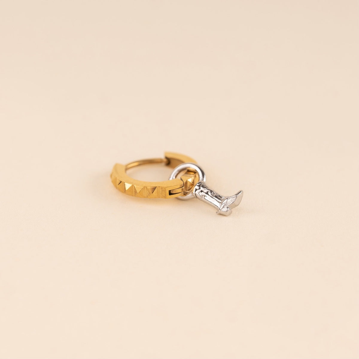 Studded Huggie Hoop Earrings