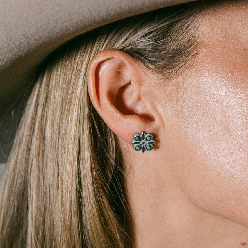 Western Flower Stud Earrings