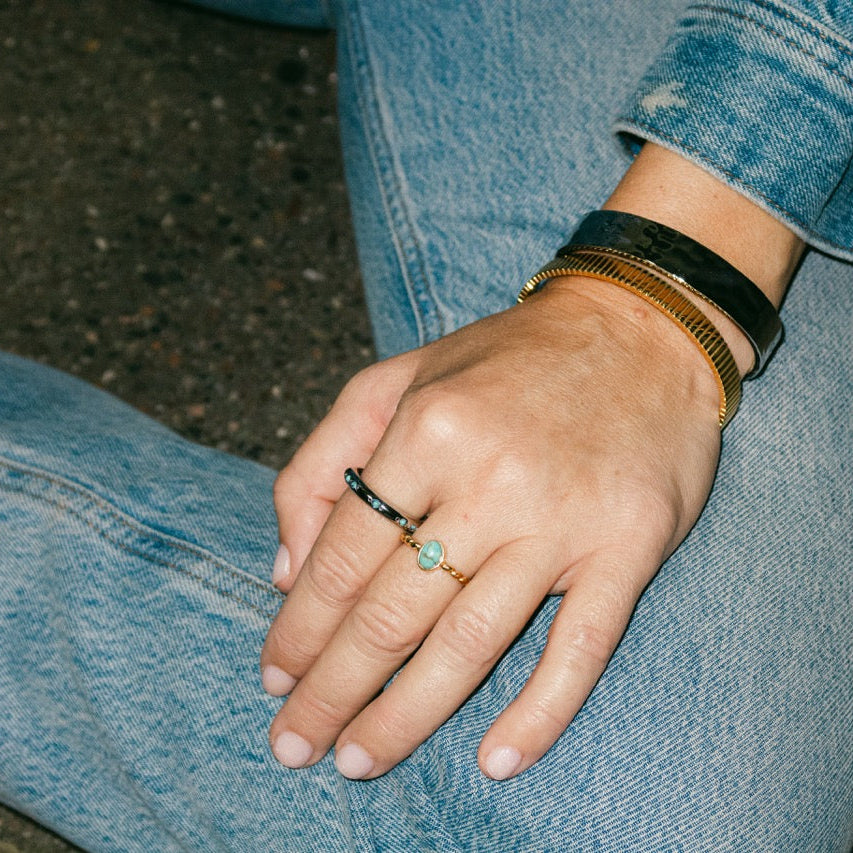 Turquoise Tube Ring