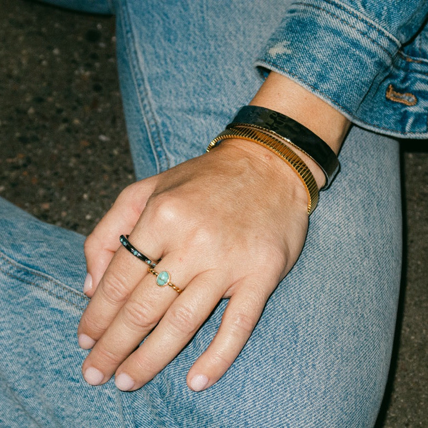 11mm Hammered Cuff Bracelet