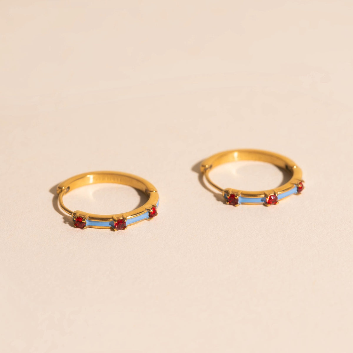 Desert Rose Huggie Hoop Earrings