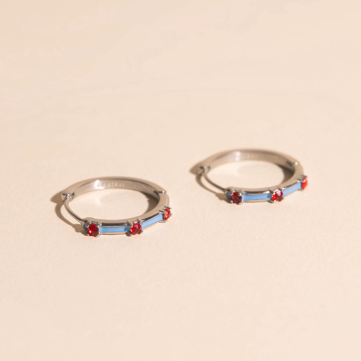 Desert Rose Huggie Hoop Earrings