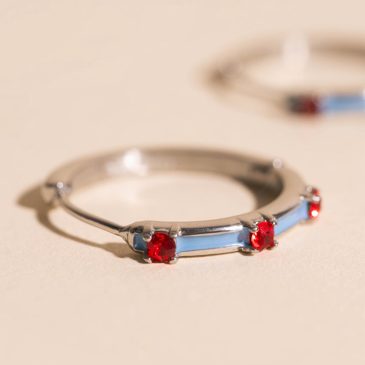 Desert Rose Huggie Hoop Earrings