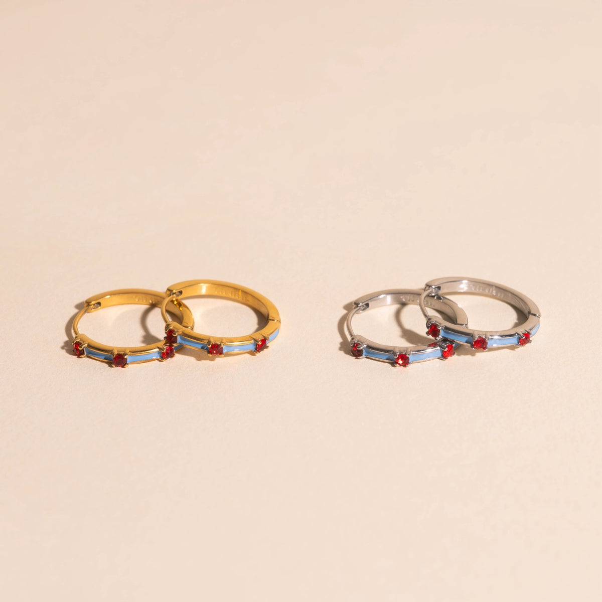 Desert Rose Huggie Hoop Earrings