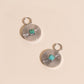 Sunburst Turquoise Chunky Huggie Hoop Charms