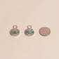Sunburst Turquoise Chunky Huggie Hoop Charms