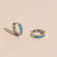 Turquoise Huggie Hoop Earrings