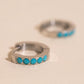 Turquoise Huggie Hoop Earrings