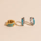 Turquoise Huggie Hoop Earrings
