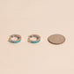 Turquoise Huggie Hoop Earrings