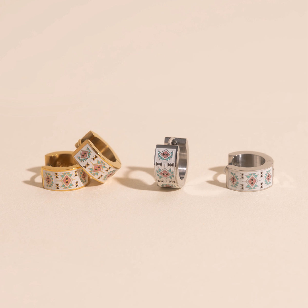 Santa Fe Super Chunky Huggie Hoop Earrings