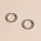 Crystal Circle Huggie Hoop Charms