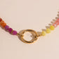 Crystal Circle Necklace Charm Clasp