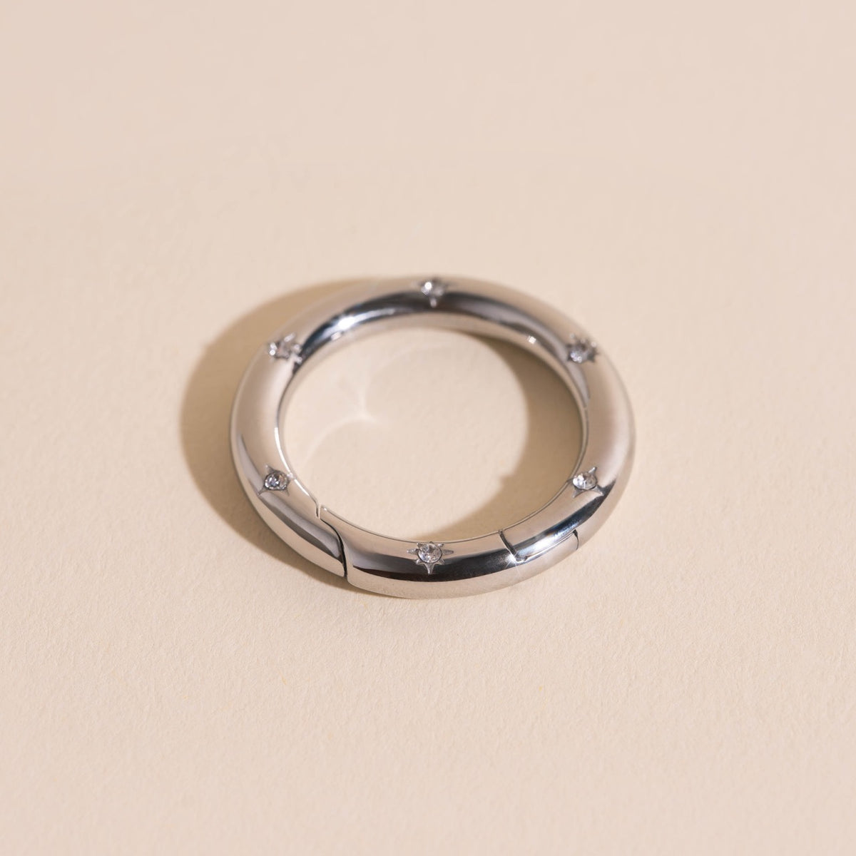 Crystal Circle Necklace Charm Clasp