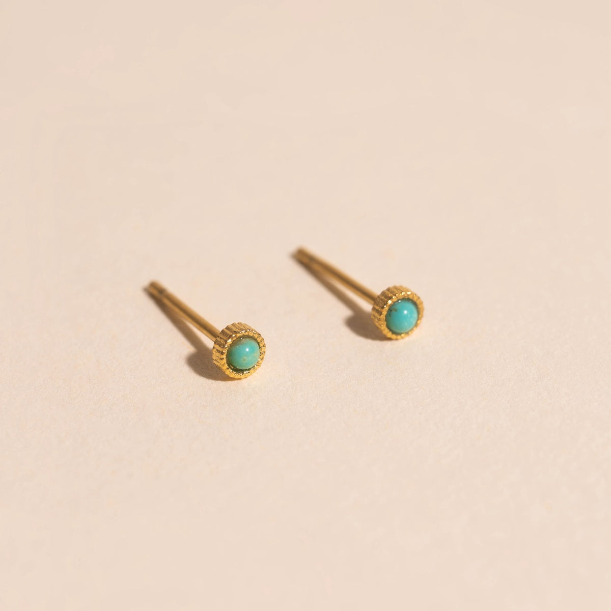 Tiny Turquoise Stud Earrings