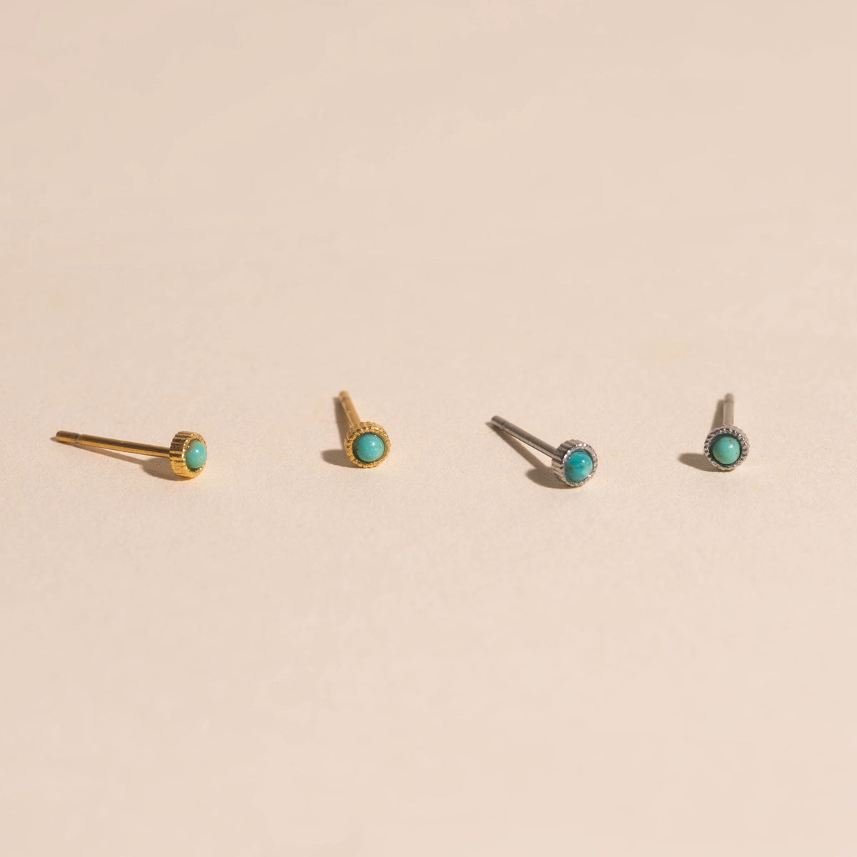 Tiny Turquoise Stud Earrings