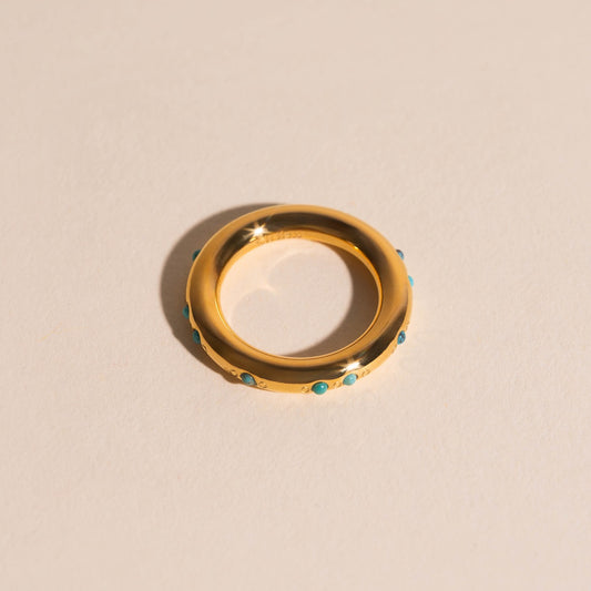 Turquoise Tube Ring