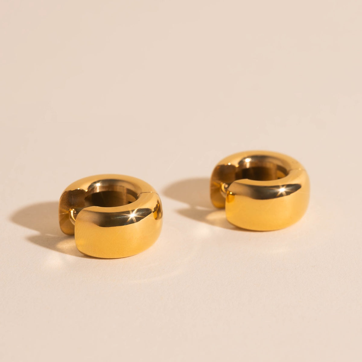 Marshmallow Mega Huggie Hoop Earrings