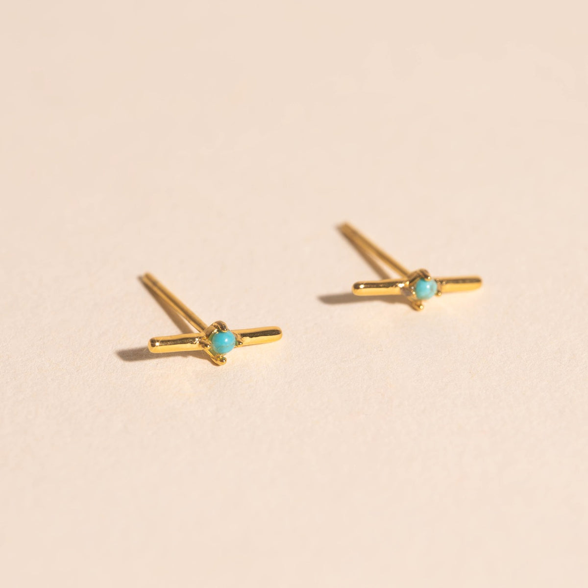 Turquoise Bar Stud Earring