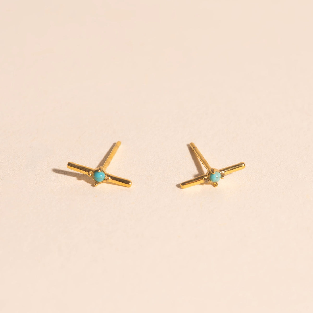 Turquoise Bar Stud Earring