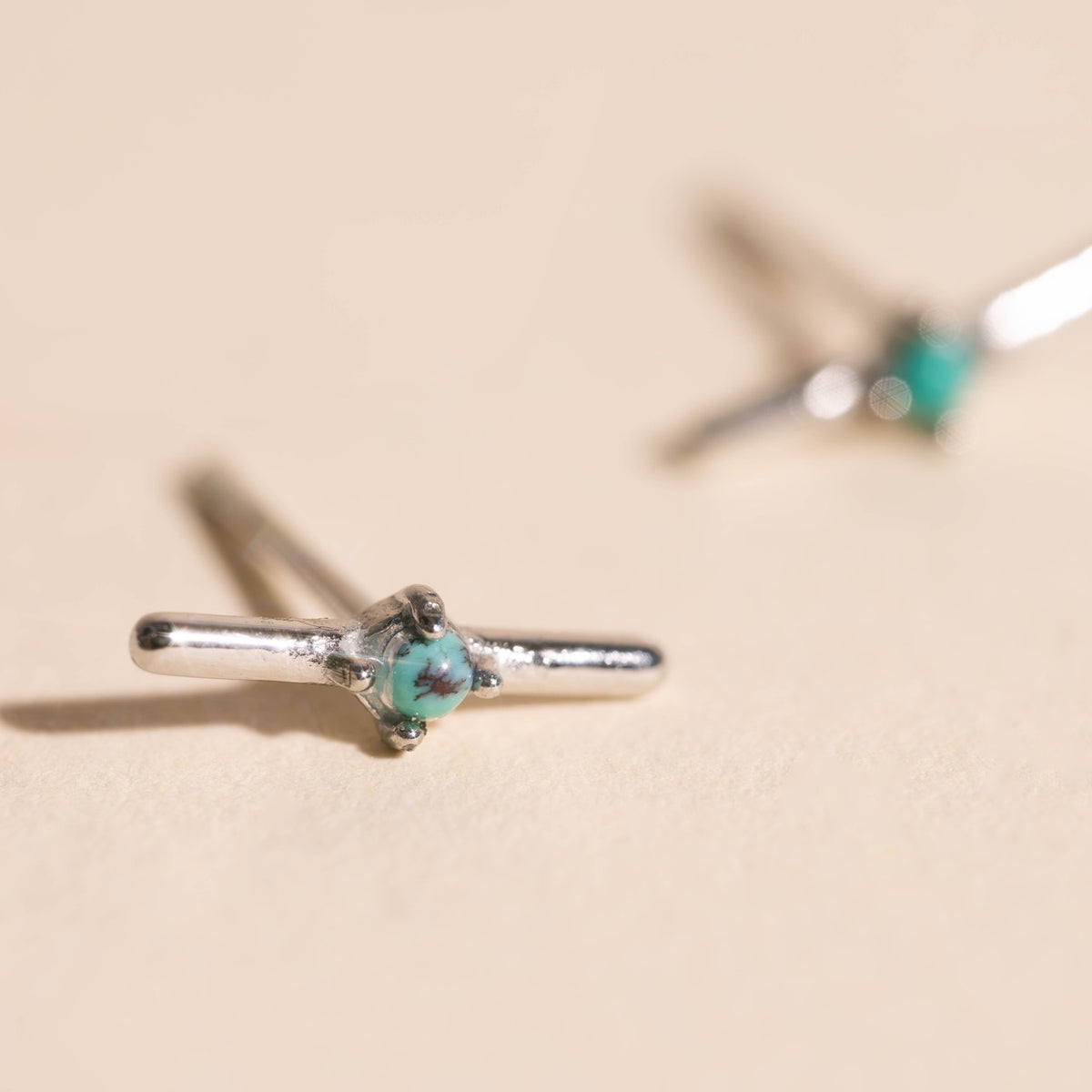 Turquoise Bar Stud Earring