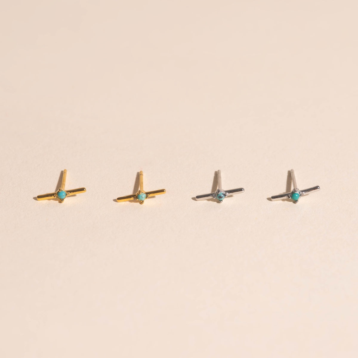 Turquoise Bar Stud Earring