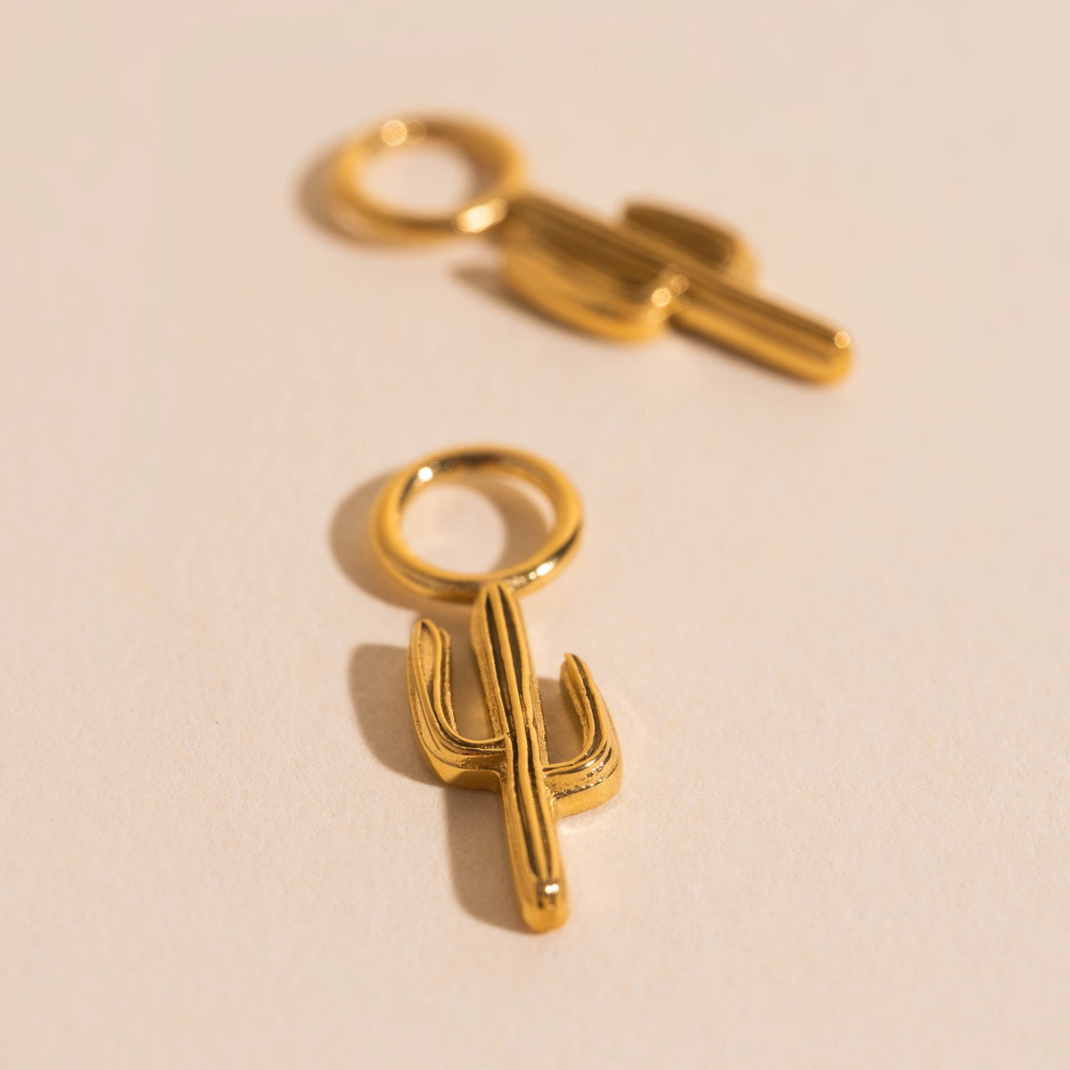 Saguaro Cactus Huggie Hoop Charms