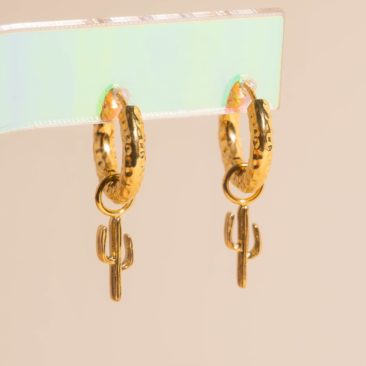 Saguaro Cactus Huggie Hoop Charms