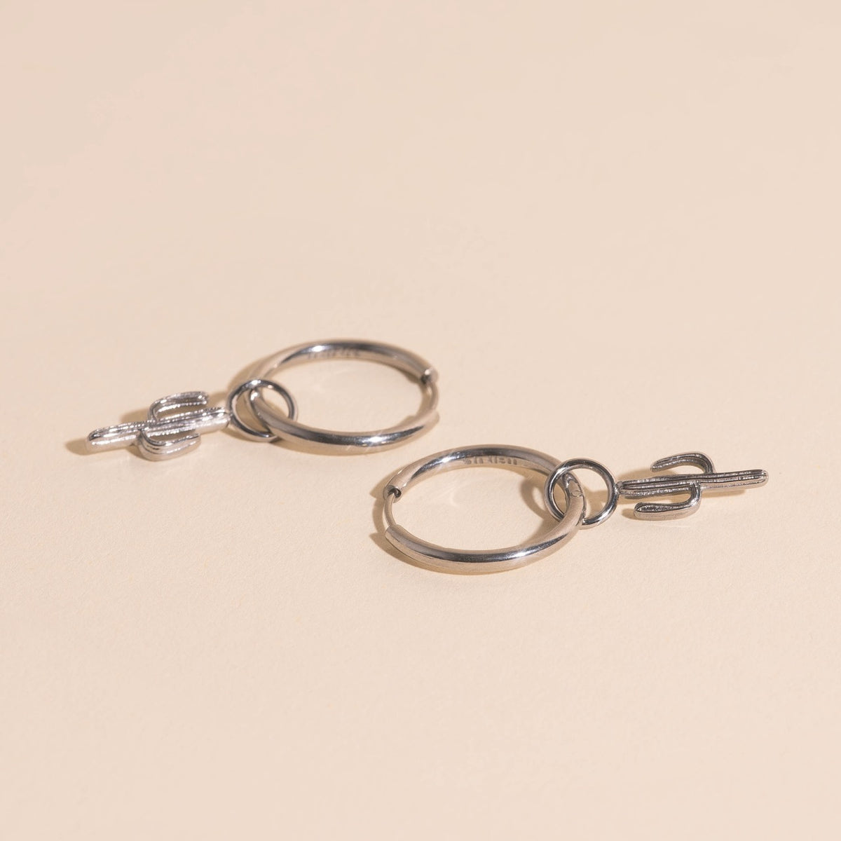Saguaro Cactus Huggie Hoop Charms