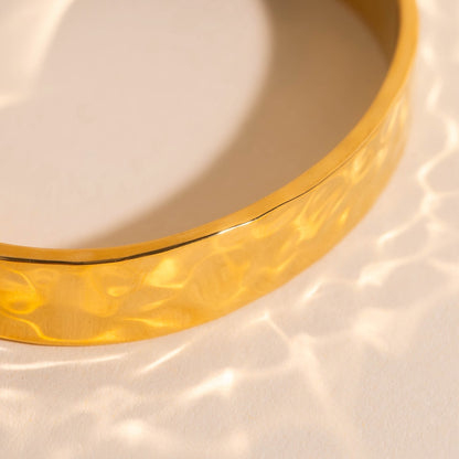 11mm Hammered Cuff Bracelet